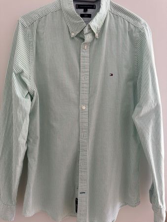 Tommy Hilfiger Hemd, Gr. L, grün gestreift - Top Zustand!