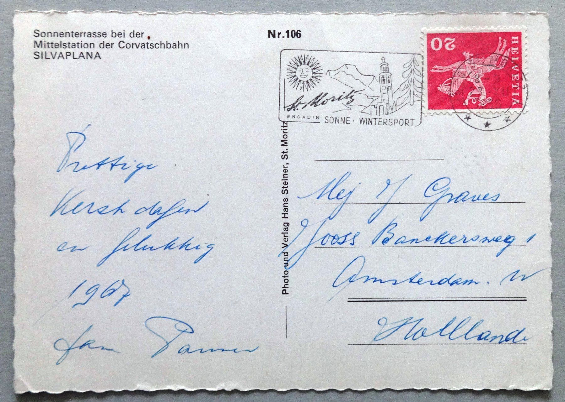 Cartoline postali: Silvaplana, Mittelstation der Corvatschbahn – Difettoso da Fétigny venduto da Billy2miny 1