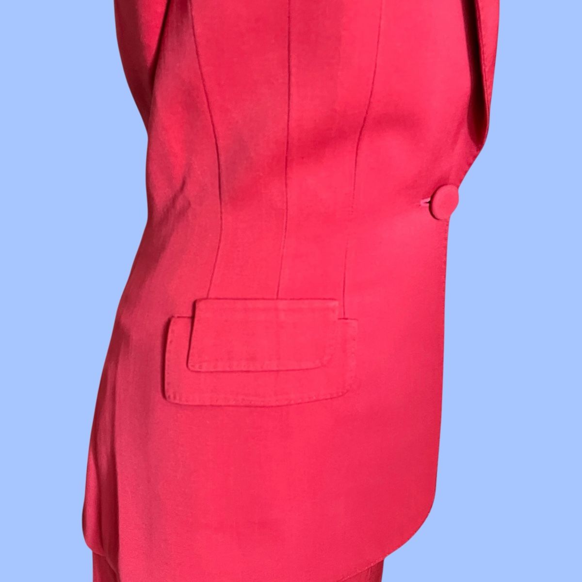 Completi & Tailleur: 1940s Art Deco vintage red suit gabardine blazer skirt Ameri – Usato da Zürich venduto da MISSYS-WONDERBAG 3
