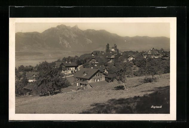 Cartoline postali: Sigriswil, Blick über den gesamten Ort  – Usato da Berlin venduto da bartko-reher