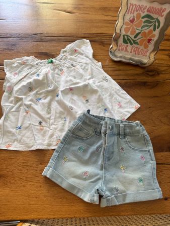BENETTON & PRIMARK 🌴💕 t-shirt & shorts 86