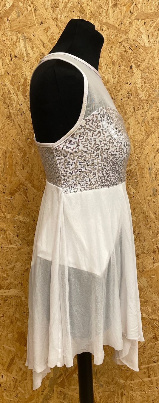 Vestiti: ROBE blanche à paillettes taille S – Usato da Lausanne venduto da PlusValue_Lausanne 2