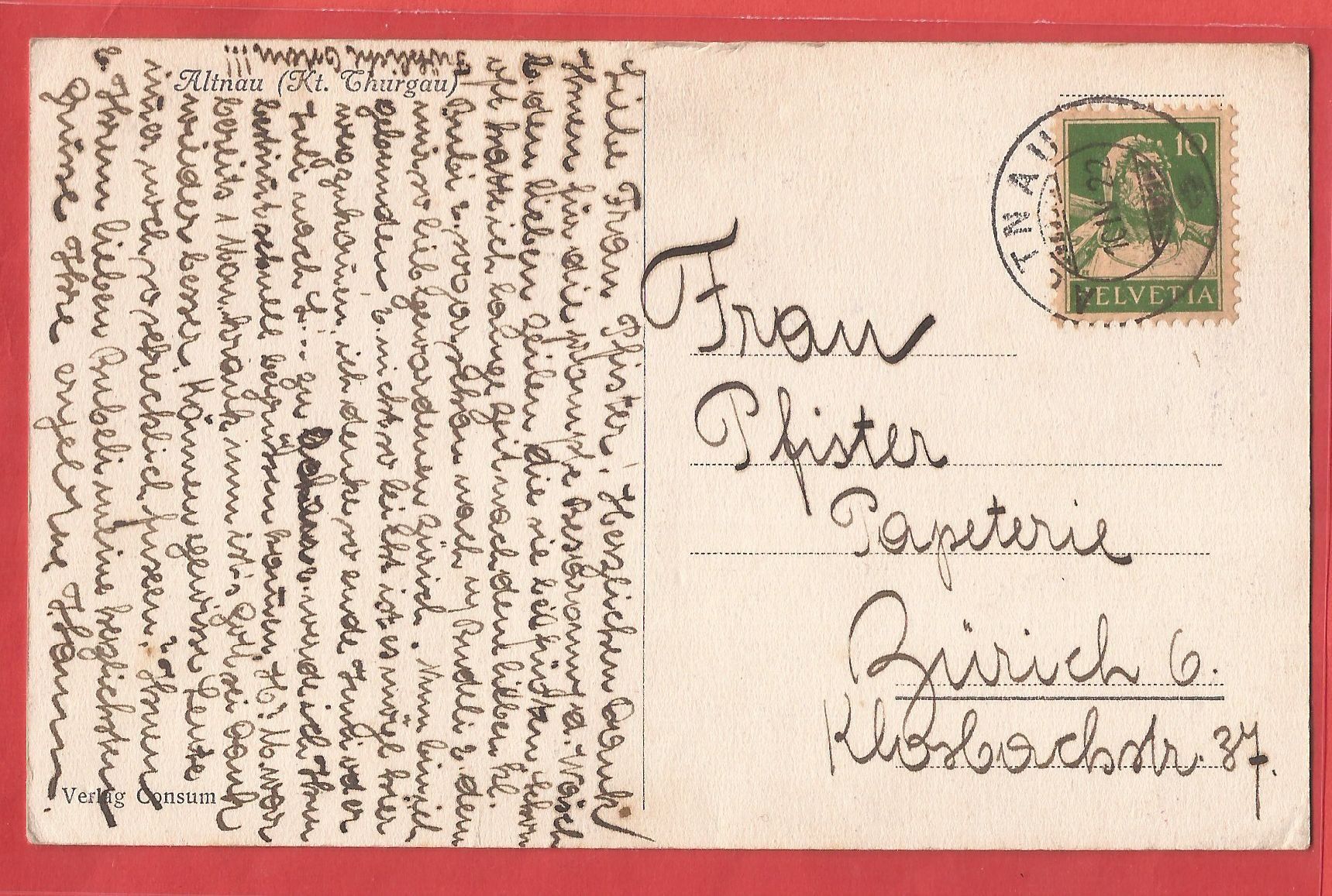 Cartes postales: Altnau - 1922 – D'occasion à Fislisbach par Porano 1