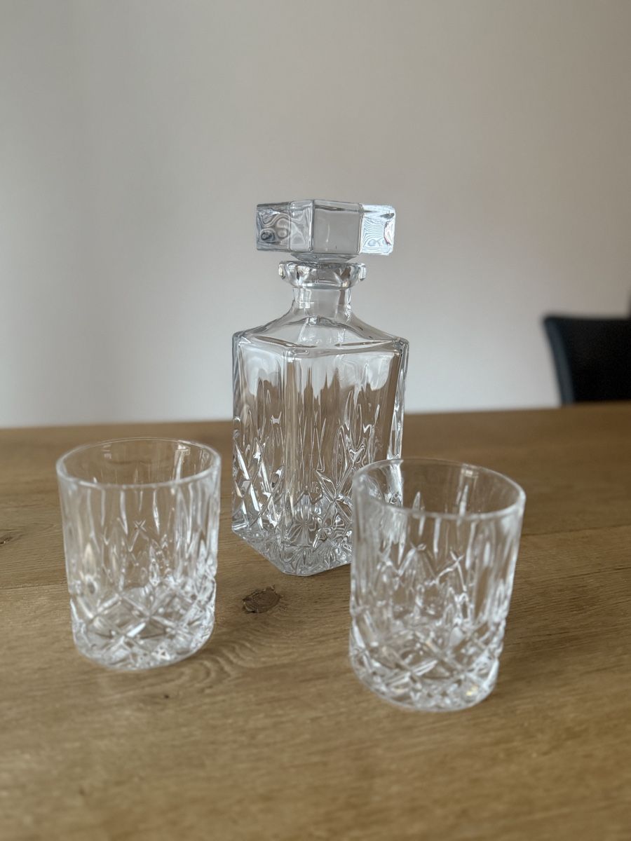 Caraffe: Kristallkaraffe mit 2 Gläsern Whiskyset – Nuovo (secondo la descrizione) da Ebikon venduto da her_82yr 3