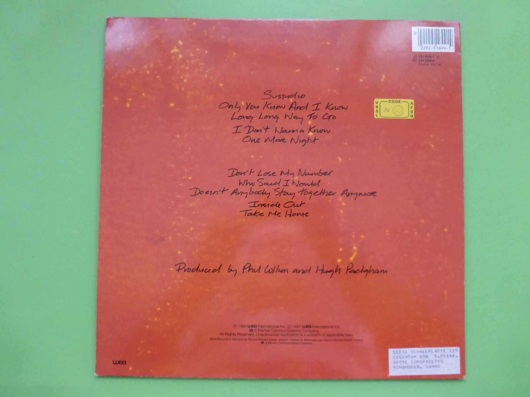 Dischi in vinile: Phil Collins – No Jacket Required – Usato da Zürich venduto da Swiss57 1