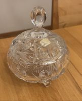 Kristall-Bonboniere mit Deckel, Vintage, sehr guter Zustand