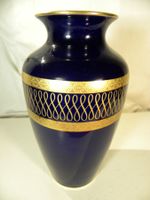 Porzellan Vase Echt Kobalt Royal Porzellan Bavaria KM