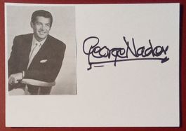 George Nader 19215-2002 Autogramm signiert Karte 10x15cm