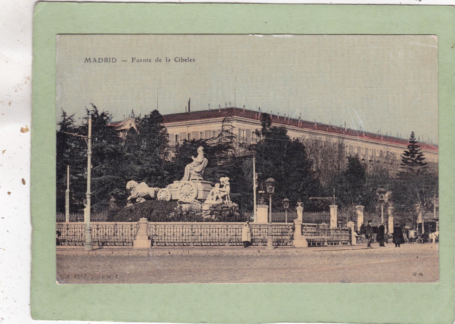 Cartoline postali: Spanien Madrid Fuente de la Cibeles 1908 – Usato da Herisau venduto da Lisegrat2008