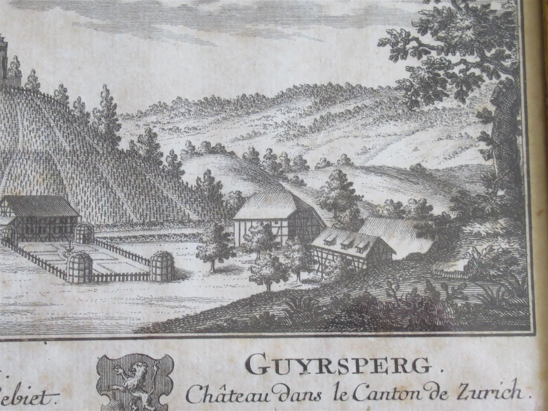 Incisioni: Gyrsperg Kupferstich Herrliberger 1755 – Usato da Adliswil venduto da buch_und_kunst 3
