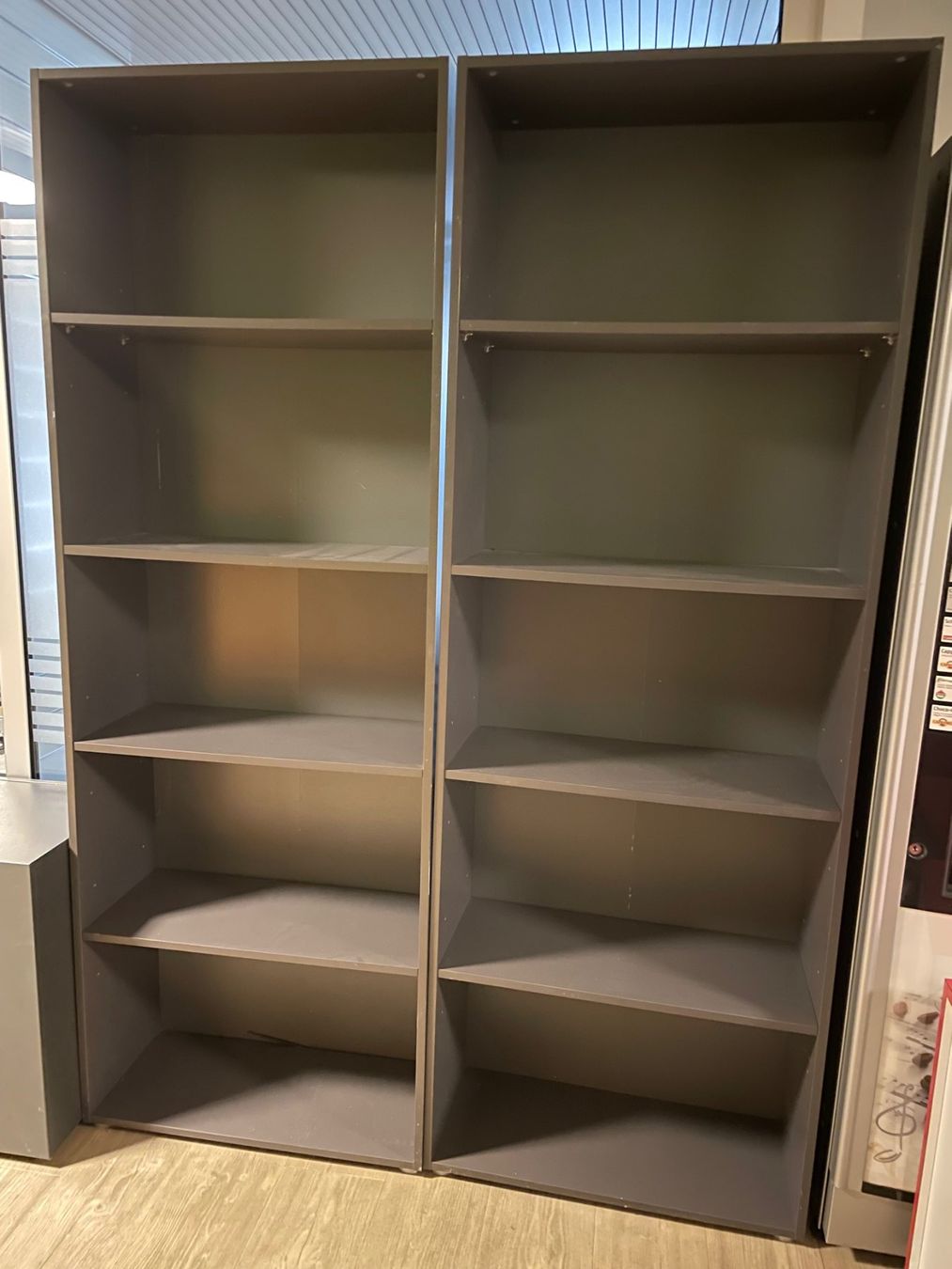 Micasa Scaffali: 2 Akten-Bücherregale   dunkelgrau/Holz – Usato da Frenkendorf venduto da pivot02