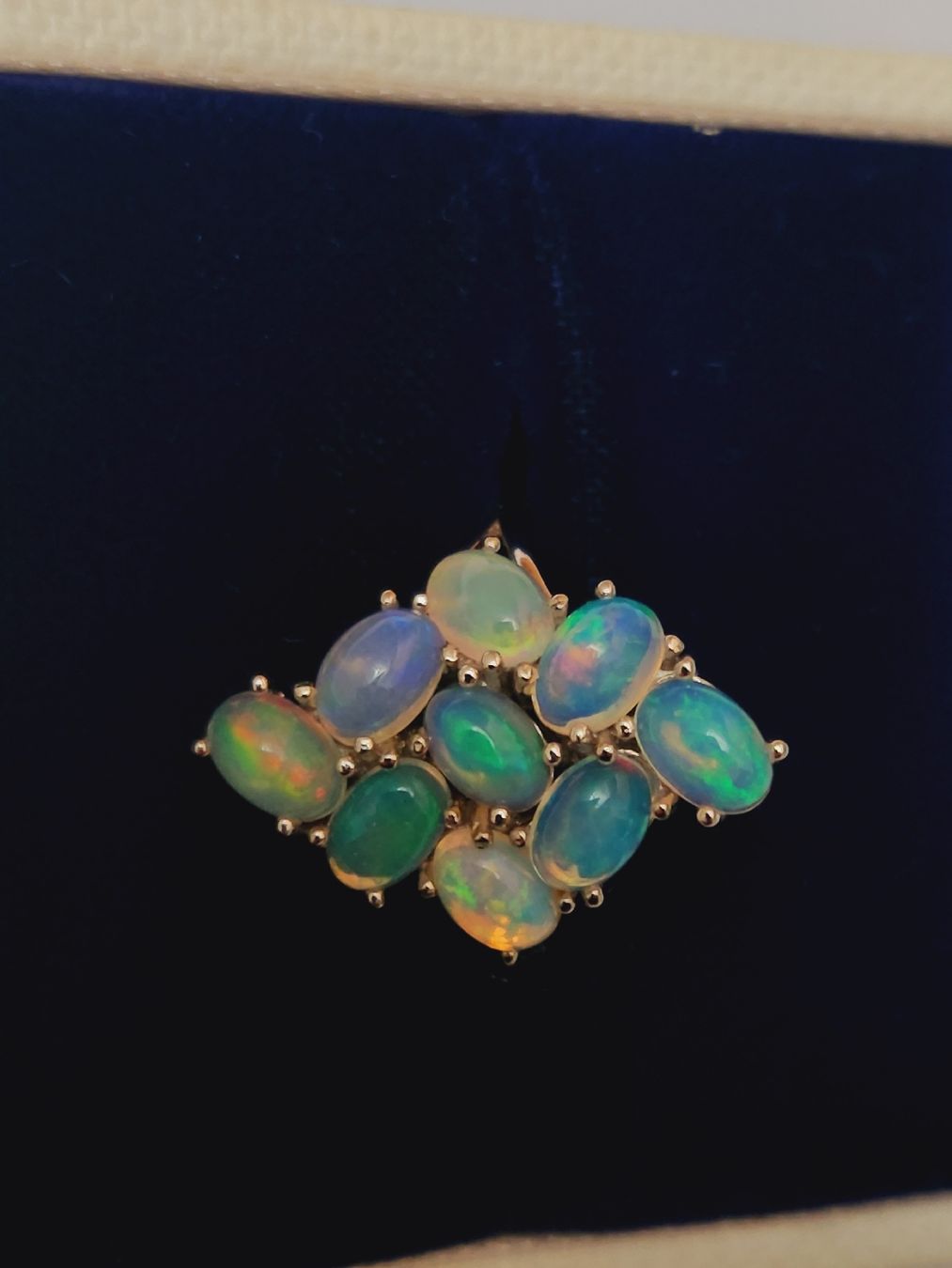 Anelli: Blue flash Opal Ring, 925 Silber, Gr. verstellbar. Neu! – Nuovo (secondo la descrizione) da St. Gallen venduto da GIULESGG 5