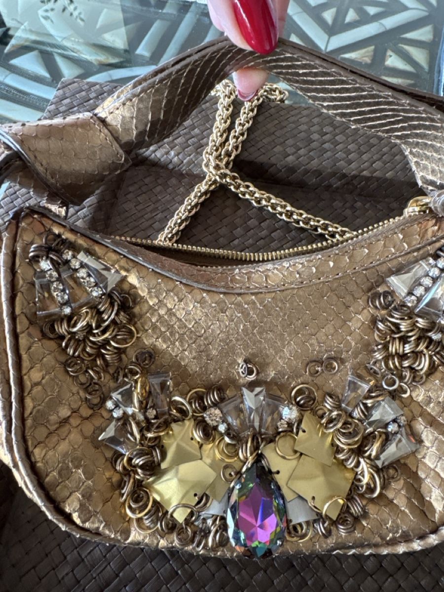 Taschen für Damen: Borbonese bronze party bag: Chic & ready for autumn! – Neu (gemäss Beschreibung) aus Montagnola von jamylafy 3