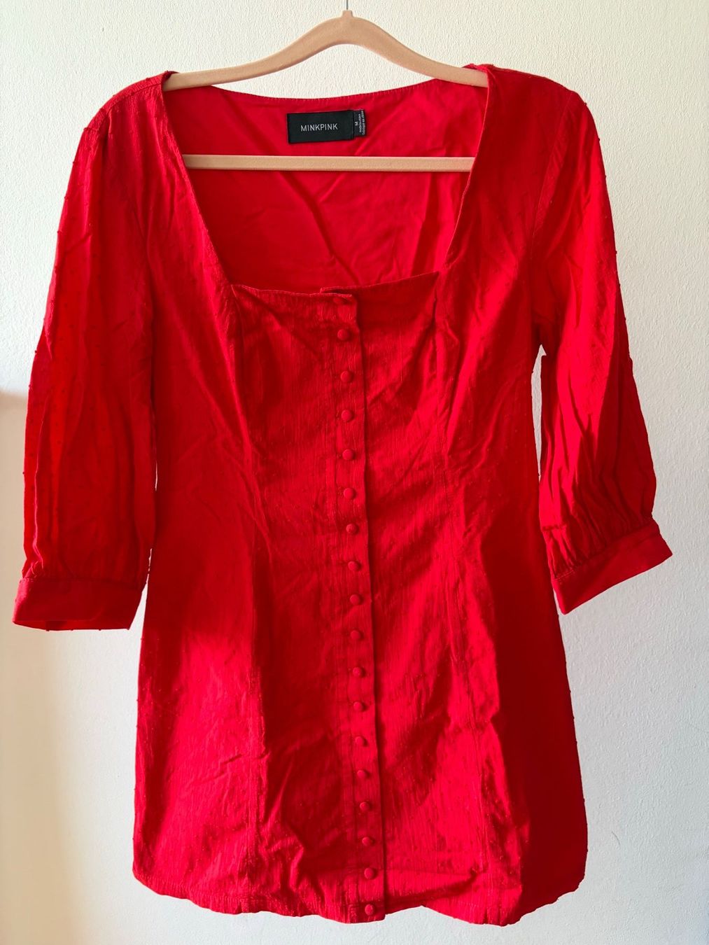 Kleider: MINKPINK Kleid rot, 3/4-Arm, Gr. M – Gebraucht aus Aarau von Better_Buy_From_Stef