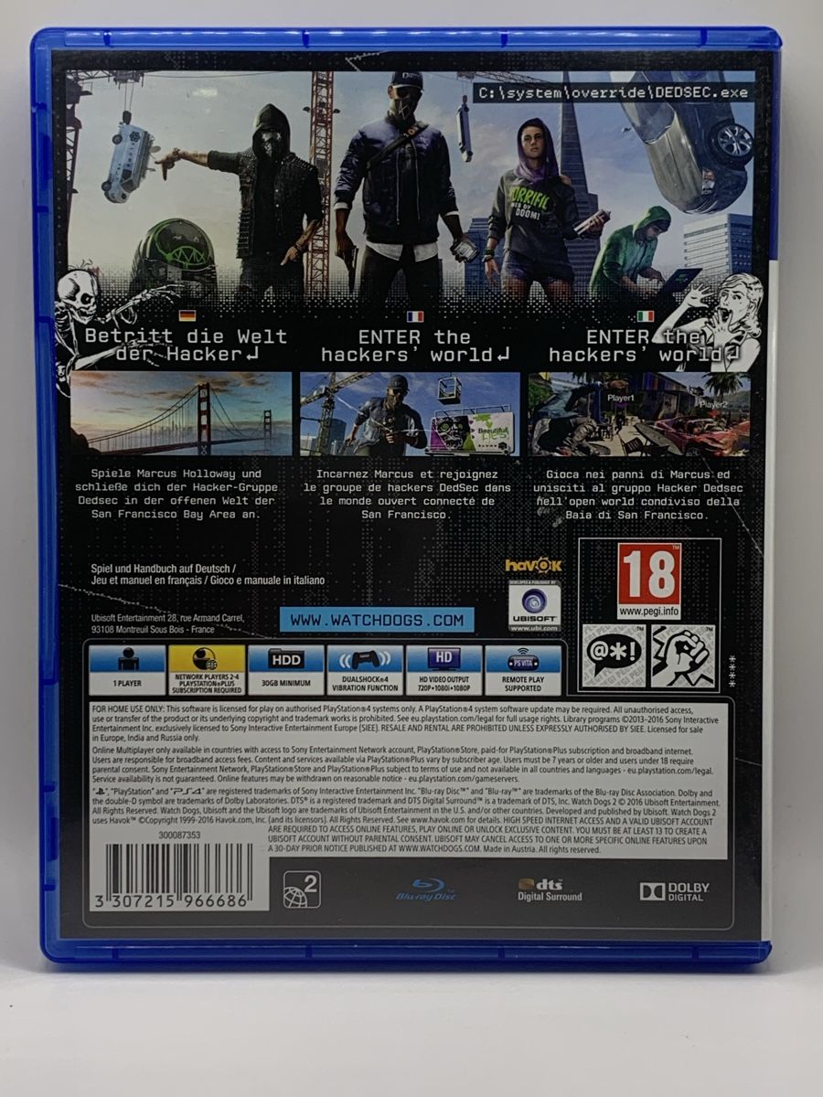 Sony Giochi: PS4 - Watch Dogs 2 – Usato da Ostermundigen venduto da RG-Collector 1