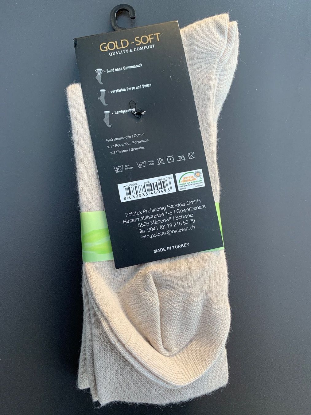 Socken: Bambus Socken Sand grau 2er 39-42 – Neu und originalverpackt aus Wettingen von Kawasaki987 1