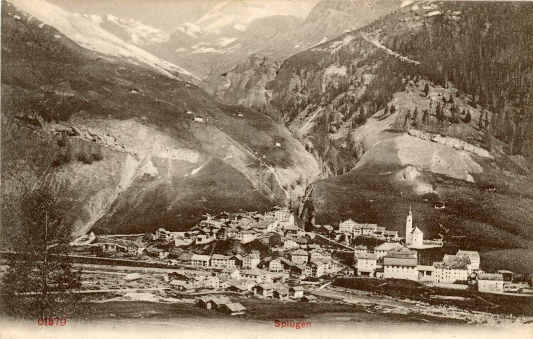 Cartoline postali: Splügen  GR        um 1907 – Usato da Brig venduto da Valcards54