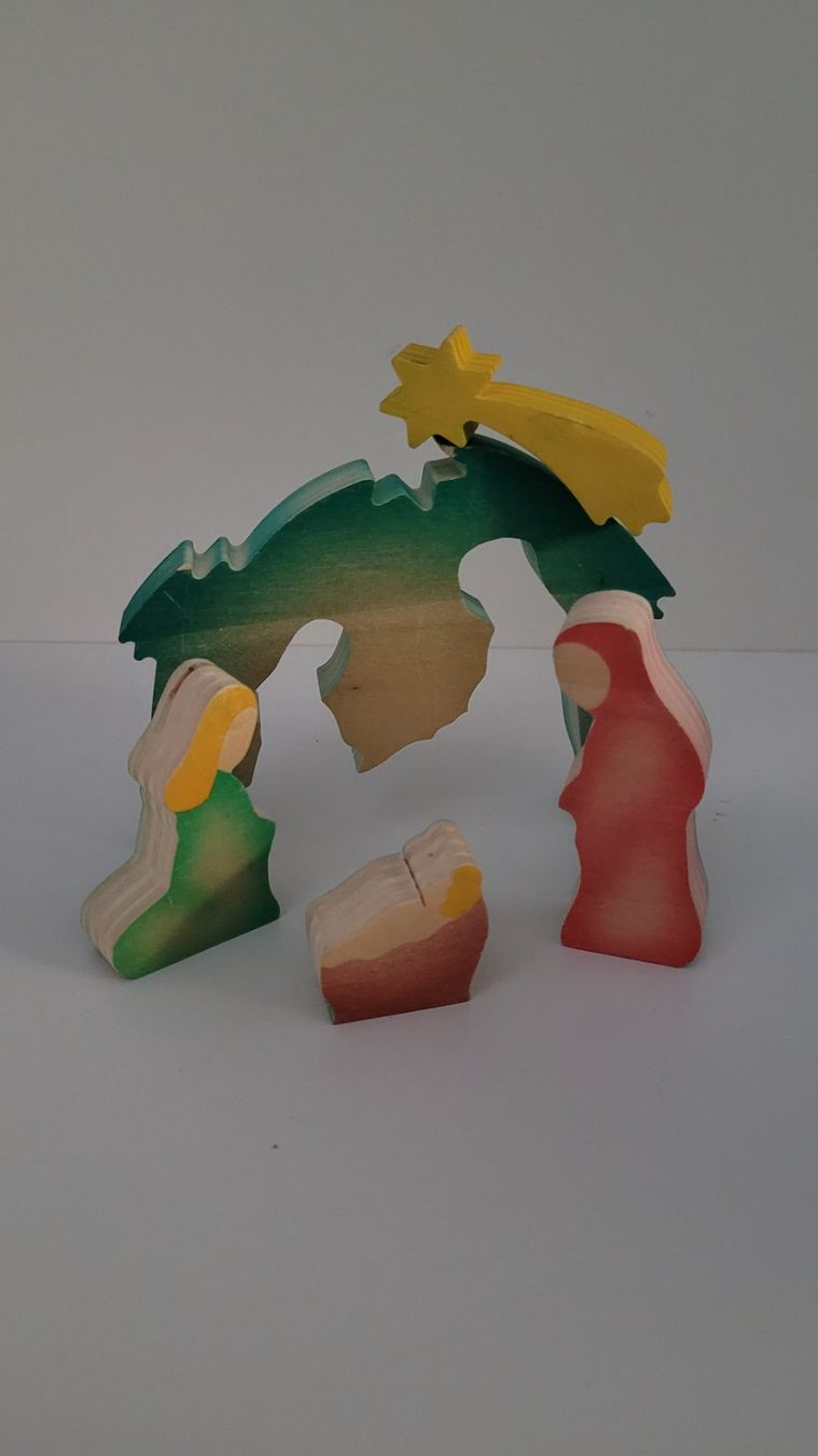 Tutte le decorazioni: Süsse Holz - Krippe Puzzle Handarbeit – Usato da Zofingen venduto da Loop_ReSale 1