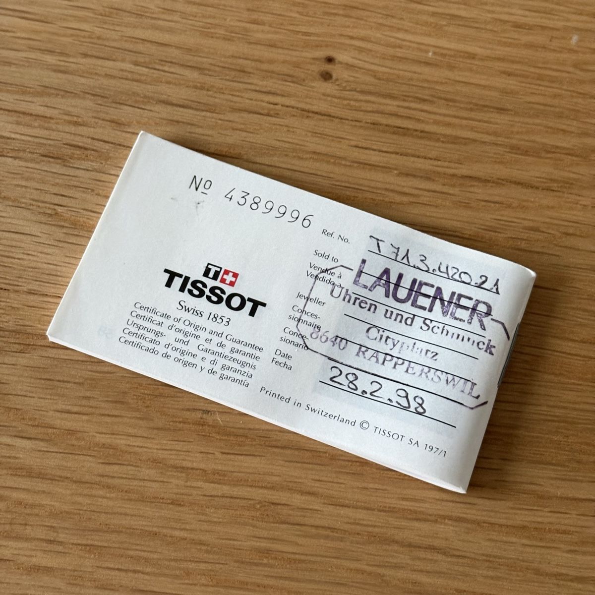 Tissot Orologi: Tissot Automat 18K – Usato da Winterthur venduto da LaBodega 8