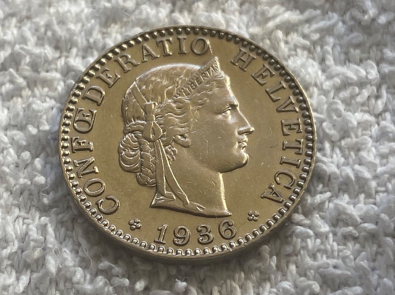 Tutti le monete: 20 centimes/rappen 1936 – Usato da Nyon venduto da Ilmi09