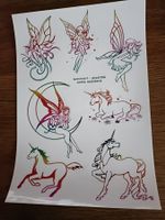 Stickerbogen farbig