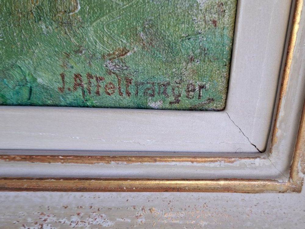 Tableau signé Jean Affeltranger rivière nature, 73 x 53 cm (Gebraucht ...