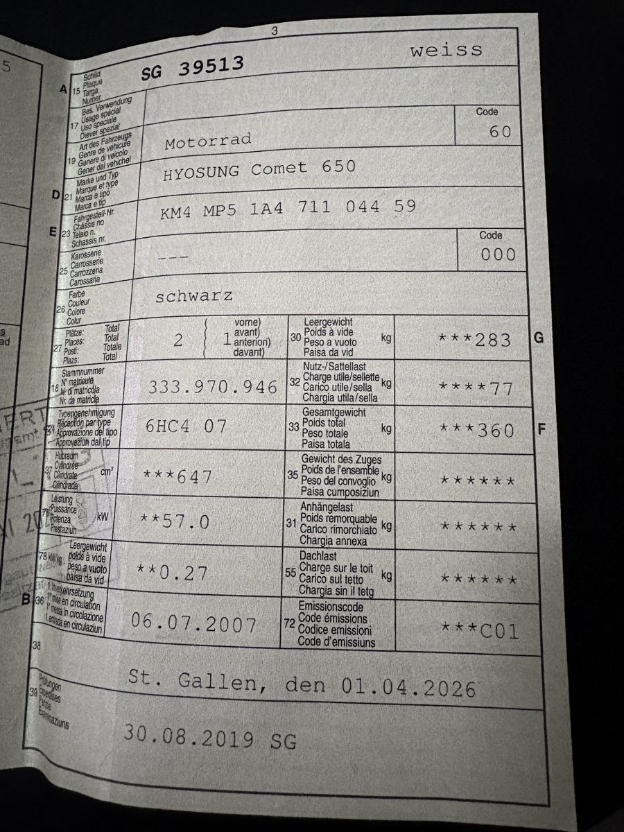 Hyosung Strada: Hyosung comet 650 – Usato da Degersheim venduto da mik_p2pk 8
