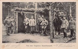 WK I: Bataillonszelt Vogesen gel. 1915 12. Komp.Ldw.Regt.123
