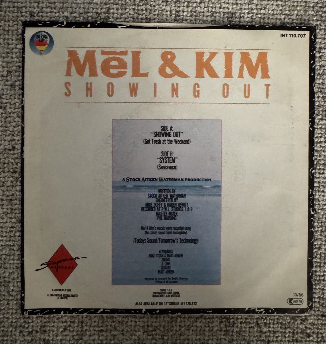 Dischi in vinile: Mel & Kim - Showing Out - 7" Single - 80s – Usato da Rorbas venduto da BlackstarRecords 1