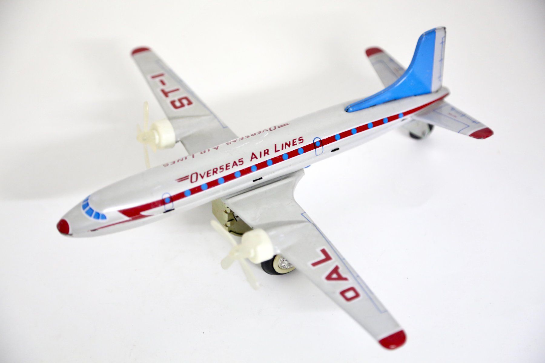 Giocattoli: Overseas Air Lines Blech Flugzeug – Usato da Reinach BL venduto da Han-Numismatik 4