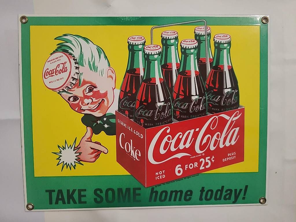 Schilder: Emailschild Coca Cola TAKE SOME home today! – Gebraucht aus Wettingen von okatiki 1