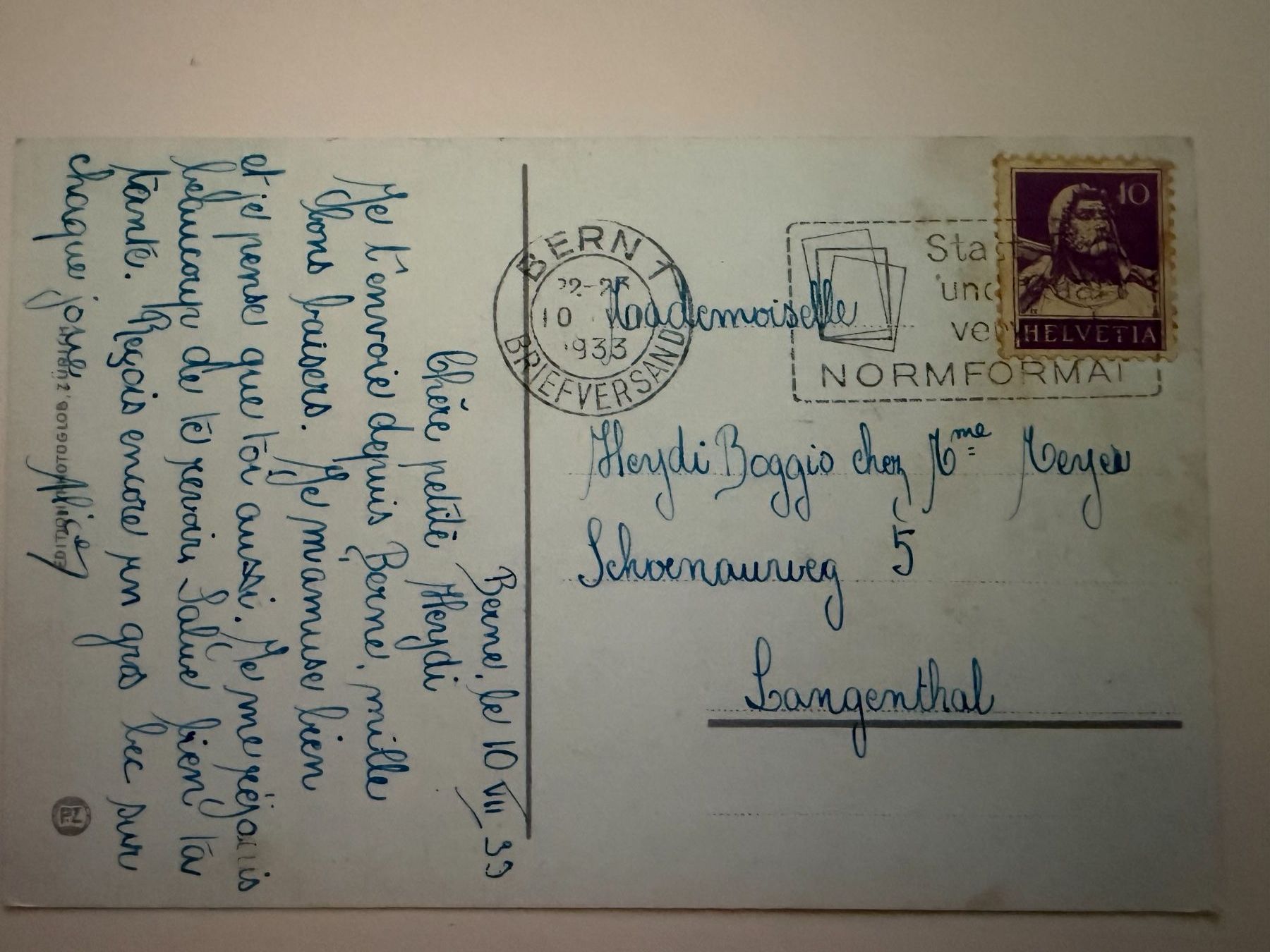 Cartoline postali: Bern - Bundeshaus 1933 - Ansichtskarte – Usato da Tegerfelden venduto da siebenmacky 1