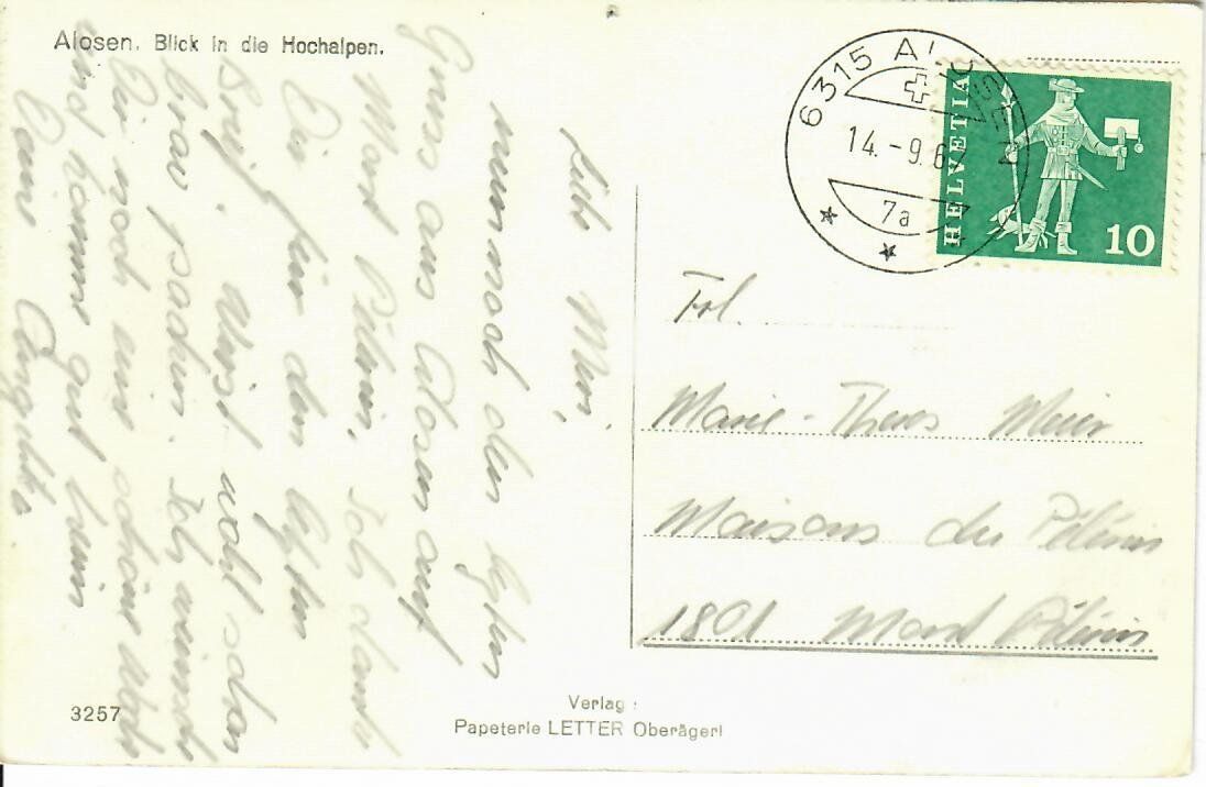Cartoline postali: Alosen – Usato da Hochdorf venduto da Ziegel-16 1