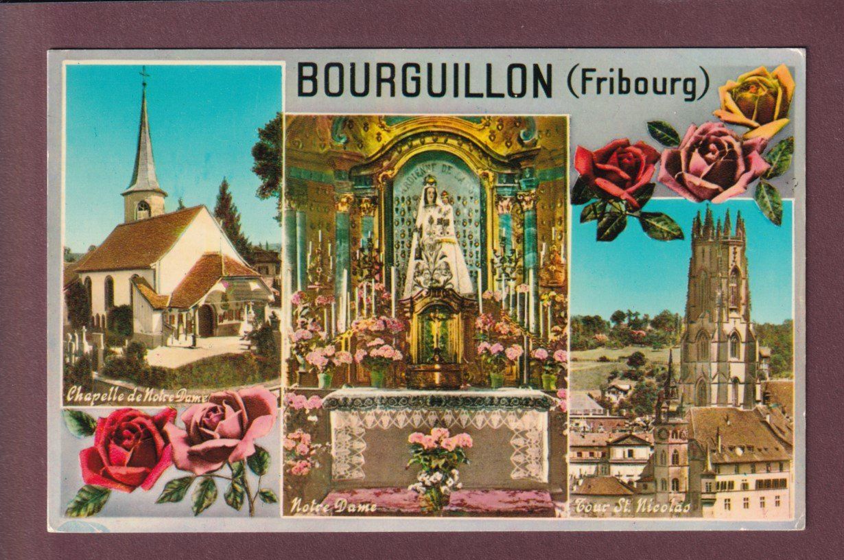 Cartoline postali: BOURGUILLON - 3 images – Usato da Pully venduto da nicecards
