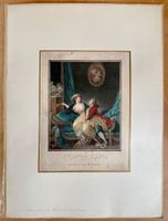 Antiker Farbstich "L'Eventail Cassé", Huet, Bonnet, 18. Jh.