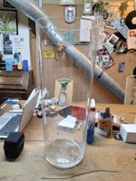 Grosse Bodenvase aus Glas 65 cm hoch Durchmesser 25 cm (S)