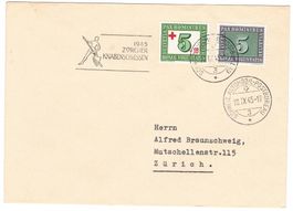Lettre de Zürich BPA A359 pour Zürich le 10.IX.45