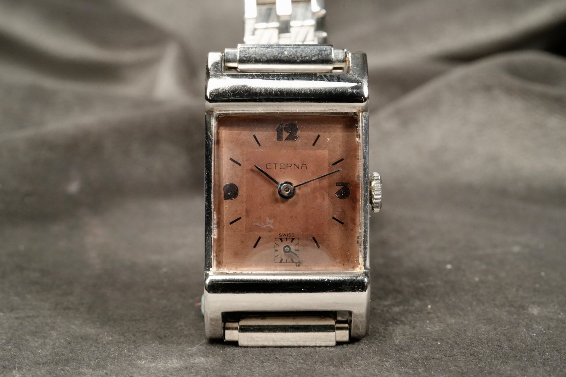 Eterna Orologi: Eterna - Tank Canapé Art-Deco Steel Rectangular 1940 Uhr – Usato da Morcote venduto da chronoservice 1