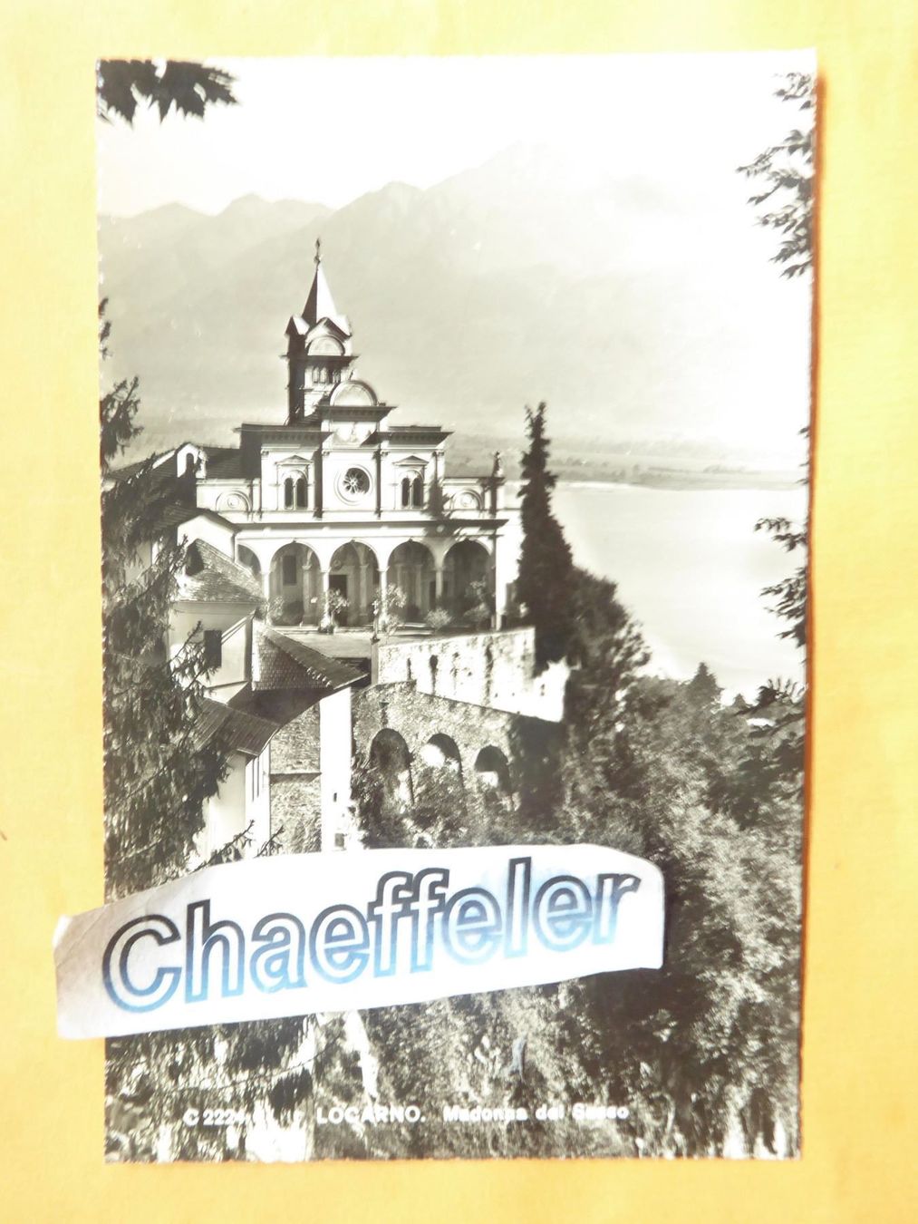 Cartoline postali: Locarno,  Madonna del Sasso – Usato da Zürich venduto da Chaeffeler