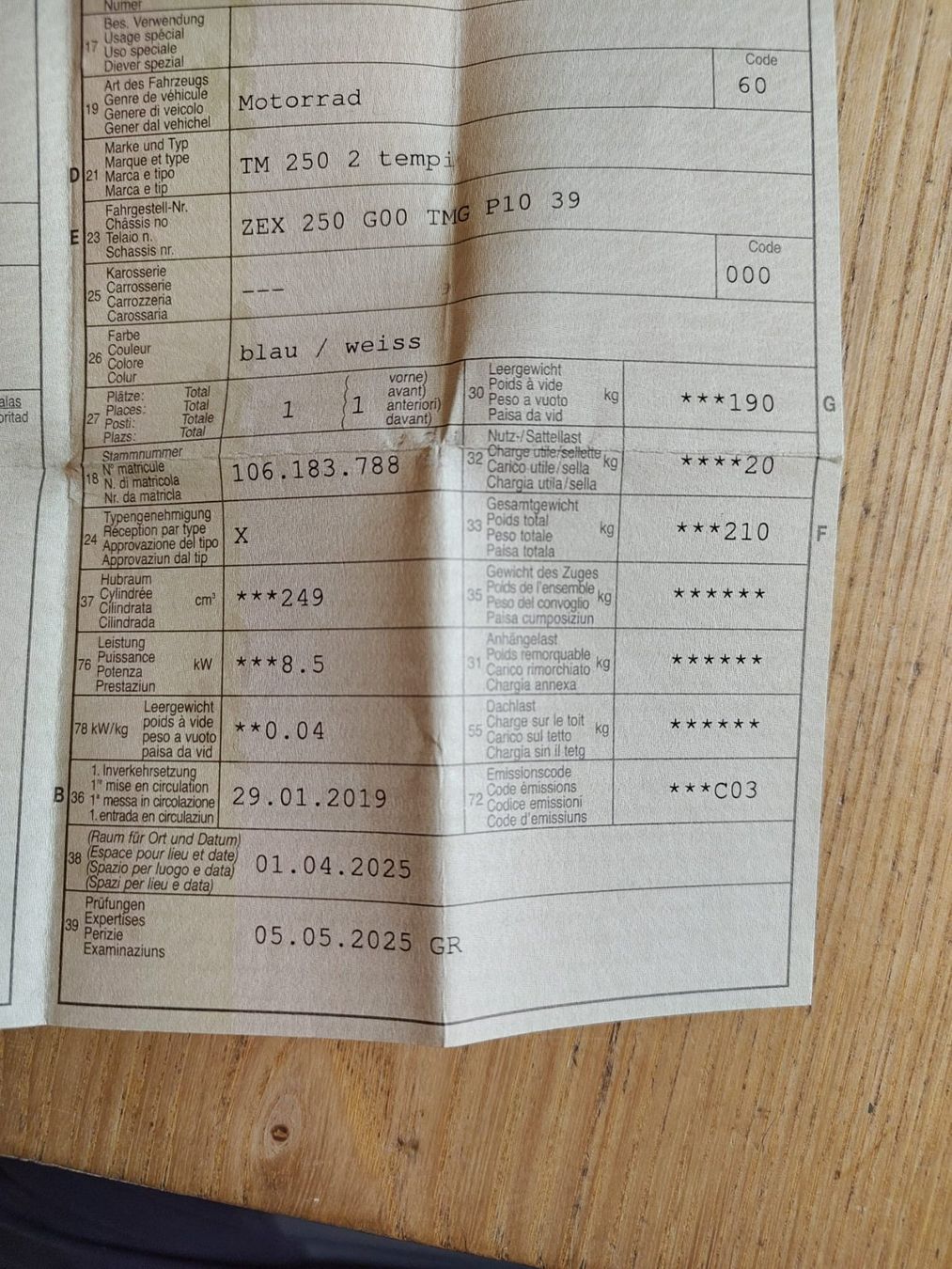 Tm Strasse: TM en 250 2 takt – Gebraucht aus La Punt von tro_z7ds 5