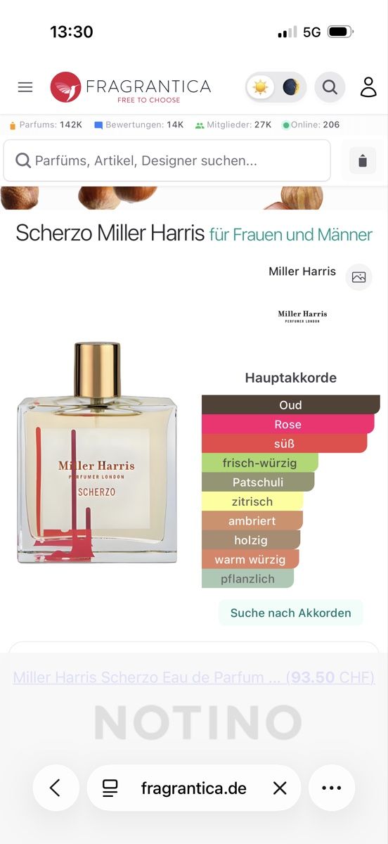 Parfum & Eau de Toilette: Miller Harris Parfüm Scherzo 100ml – Gebraucht aus Unterengstringen von Blingbling537 4