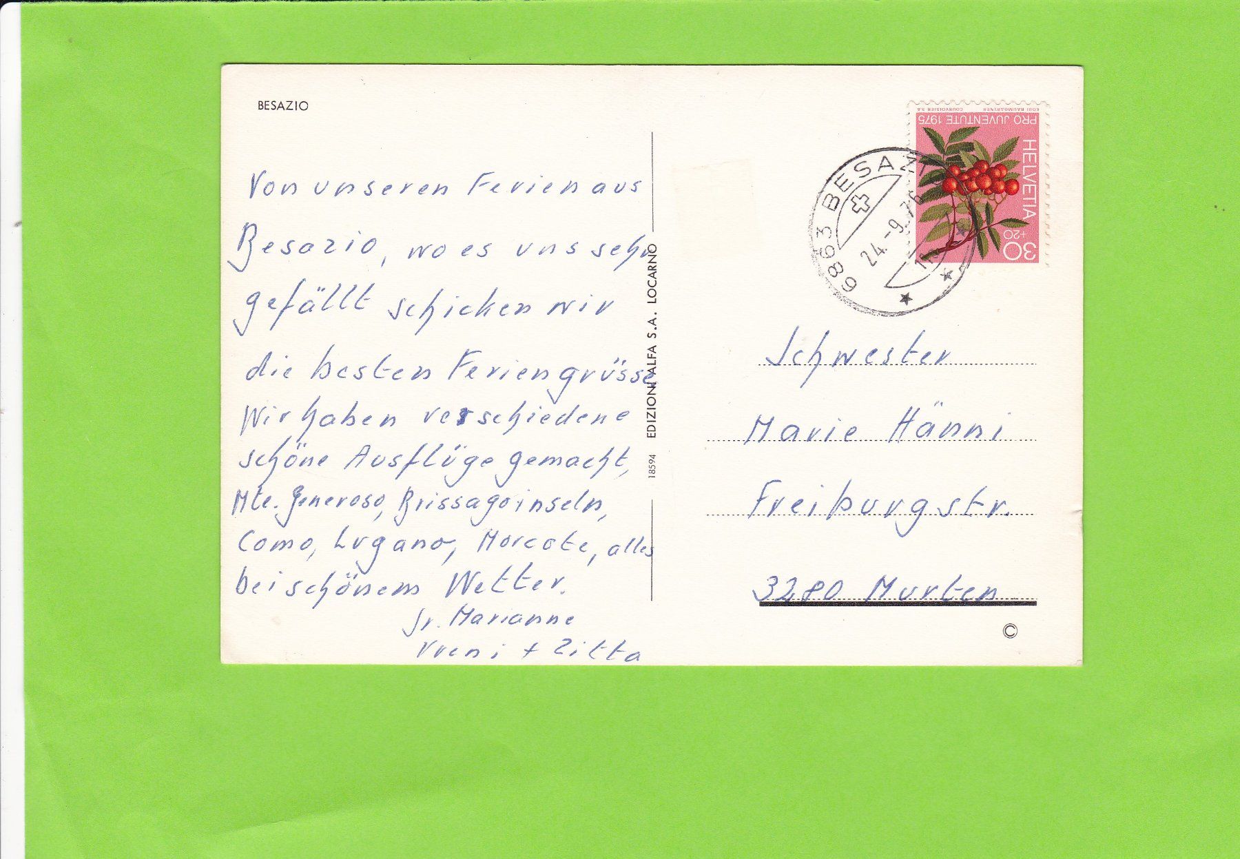 Cartoline postali: Besazio – Usato da St. Peterzell venduto da neckertal 1
