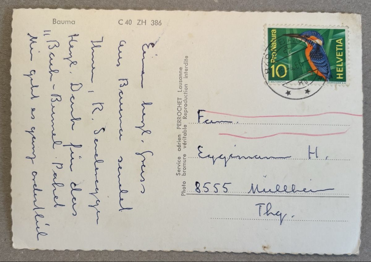Cartoline postali: Flugaufnahme Bauma – Usato da Luzern venduto da Balbel 1