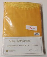 Neue Satin-Bettwäsche Duvetbezug, goldgelb, 160x210 cm