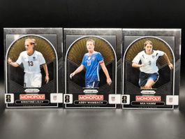 3x USA MISCUT - Panini Prizm Monopoly - Lilly, Wambach, Hamm