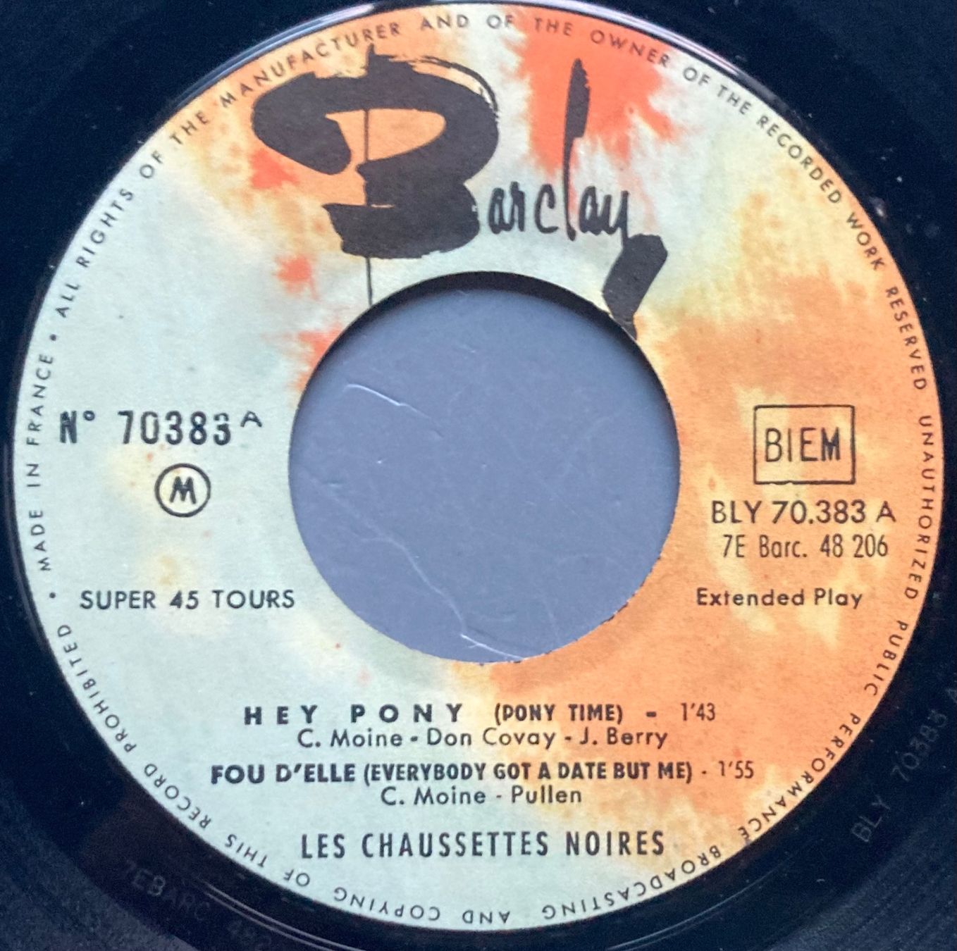 Dischi in vinile: LES CHAUSSETTES NOIRES - HEY PONY – Usato da Poliez-Pittet venduto da Newtown-Records 2