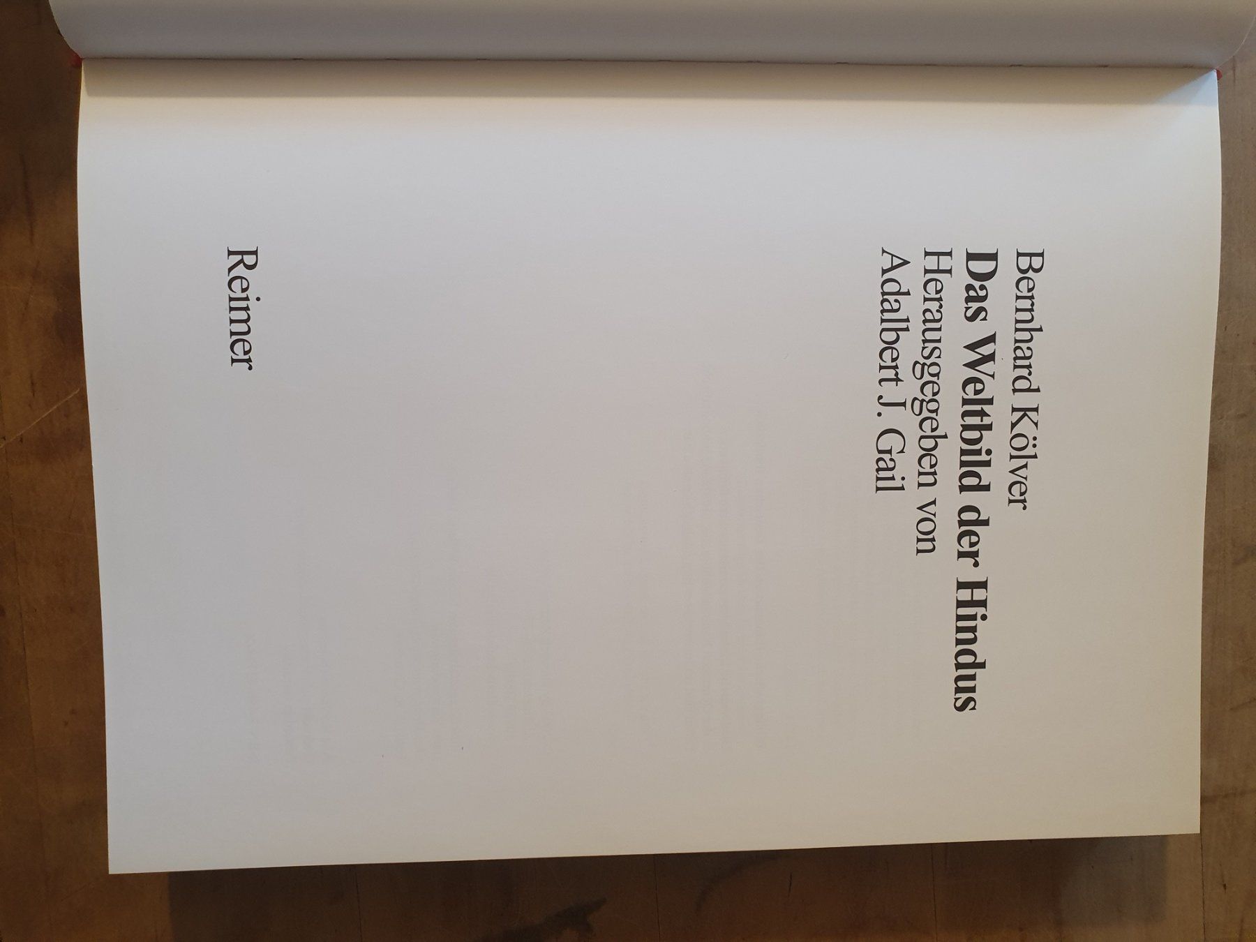 Libri: Das Weltbild der Hindus Bernhard Kölver Reimer – Usato da Zürich venduto da loosebone 1