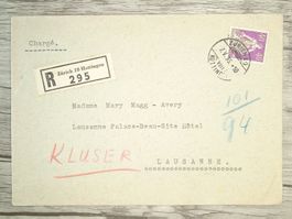 TR89 Enveloppe + Timbre Suisse 1936