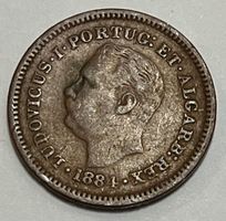 ⅛ Tanga - Rei Luíz I - Portugiesisch Indien -1884