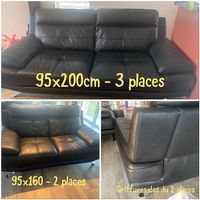 A vendre 2 Canapés cuir en lot ou séparément